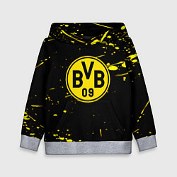Толстовка-худи детская Borussia yellow splash, цвет: 3D-меланж