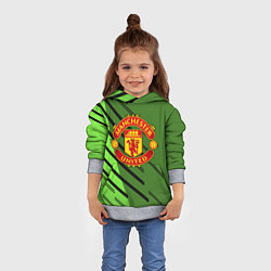 Толстовка-худи детская ФК Манчестер Юнайтед спорт, цвет: 3D-меланж — фото 2