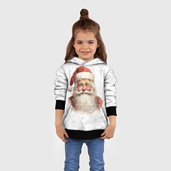 Толстовка-худи детская Милый Санта, цвет: 3D-черный — фото 2