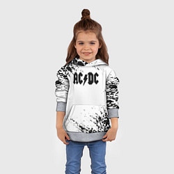 Толстовка-худи детская ACDC rock collection краски черепа, цвет: 3D-меланж — фото 2