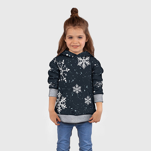Детская толстовка Снежная радость / 3D-Меланж – фото 4
