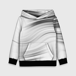 Толстовка-худи детская Бело-серый абстрактный узор дымчатый, цвет: 3D-черный