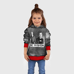 Толстовка-худи детская Devision - a band from germany, цвет: 3D-красный — фото 2