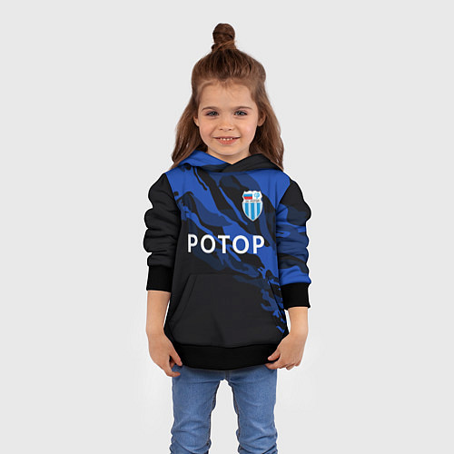 Детская толстовка Ротор Волгоград - синий и черный / 3D-Черный – фото 4
