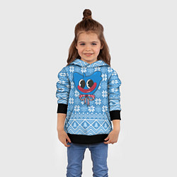 Толстовка-худи детская Huggy Wuggy christmas sweater, цвет: 3D-черный — фото 2