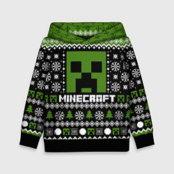 Толстовка-худи детская Minecraft christmas sweater, цвет: 3D-черный