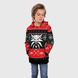 Толстовка-худи детская The Witcher christmas sweater, цвет: 3D-черный — фото 2