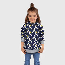 Толстовка-худи детская Ночная птица, цвет: 3D-меланж — фото 2