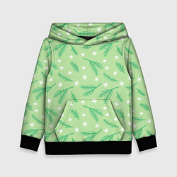 Детская толстовка Узор с новогодней еловой ветвью