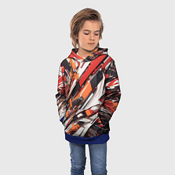 Толстовка-худи детская Абстракционная иллюстрация, цвет: 3D-синий — фото 2