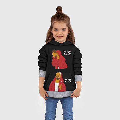 Детская толстовка Дрейк 2023-2024 / 3D-Меланж – фото 4