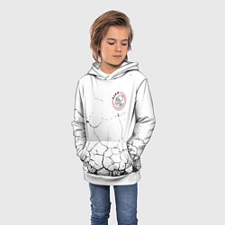 Толстовка-худи детская Фк Аякс, цвет: 3D-белый — фото 2
