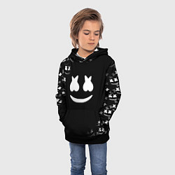 Толстовка-худи детская Marshmello black collection, цвет: 3D-черный — фото 2