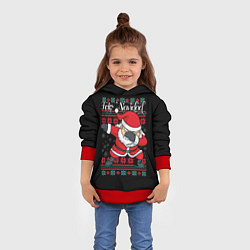 Толстовка-худи детская Португальский Санта Клаус, цвет: 3D-красный — фото 2