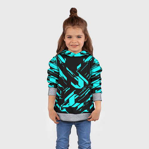 Детская толстовка Айзек стиль неоновый броня / 3D-Меланж – фото 4