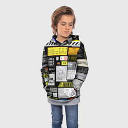 Толстовка-худи детская Инженерные знаки, цвет: 3D-меланж — фото 2
