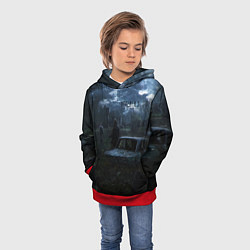 Толстовка-худи детская STALKER 2 дождливая погода, цвет: 3D-красный — фото 2