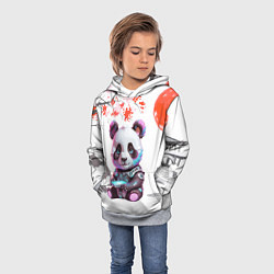 Толстовка-худи детская Funny panda - China, цвет: 3D-меланж — фото 2