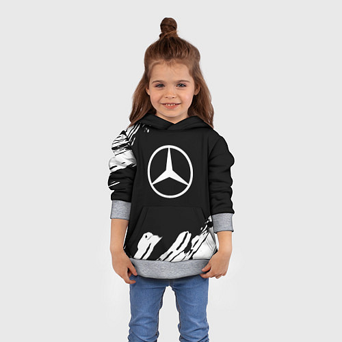 Детская толстовка Mercedes benz краски спорт / 3D-Меланж – фото 4