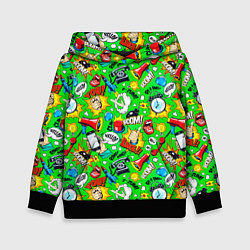 Толстовка-худи детская Hello Like Boom, цвет: 3D-черный