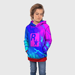 Толстовка-худи детская Rockstar storm молнии, цвет: 3D-красный — фото 2