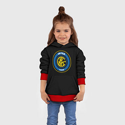 Толстовка-худи детская Inter fc, цвет: 3D-красный — фото 2