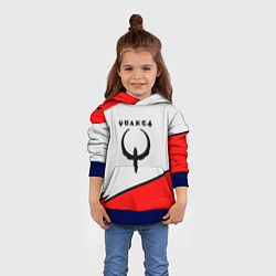 Толстовка-худи детская Квейк 4 геометрия, цвет: 3D-синий — фото 2