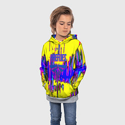 Толстовка-худи детская The last of us неоновый стиль, цвет: 3D-меланж — фото 2