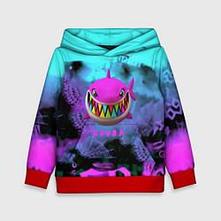 Толстовка-худи детская 6ix9ine neon, цвет: 3D-красный