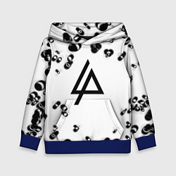 Толстовка-худи детская Linkin park краски текстура, цвет: 3D-синий