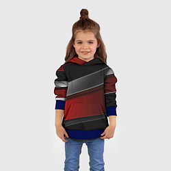 Толстовка-худи детская Красный серый и черный, цвет: 3D-синий — фото 2