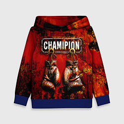 Толстовка-худи детская Champion boxing, цвет: 3D-синий