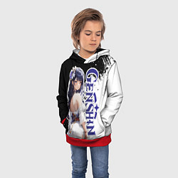 Толстовка-худи детская Сёгун Райдэн из игры Геншин импакт, цвет: 3D-красный — фото 2