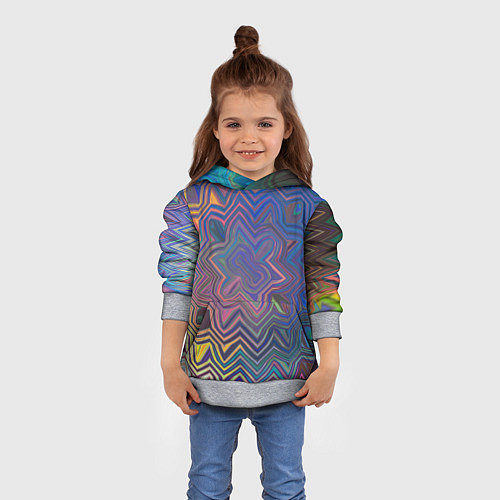 Детская толстовка Абстрактная мандала / 3D-Меланж – фото 4