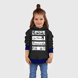 Толстовка-худи детская Взгляд героев - Фрирен, цвет: 3D-синий — фото 2