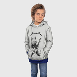 Толстовка-худи детская Mewtallica, цвет: 3D-синий — фото 2