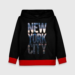 Толстовка-худи детская New York City - USA, цвет: 3D-красный