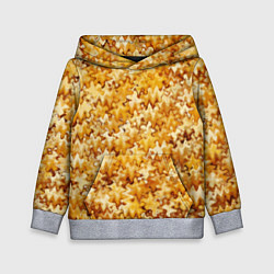 Толстовка-худи детская Кукурузный абстрактный эффект, цвет: 3D-меланж
