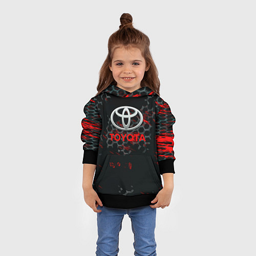Детская толстовка Toyota краски броня / 3D-Черный – фото 4