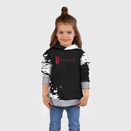 Детская толстовка V Rising краски / 3D-Меланж – фото 4