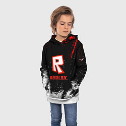 Толстовка-худи детская Roblox текстура мобайл, цвет: 3D-белый — фото 2