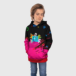 Толстовка-худи детская Fall Guys kids color, цвет: 3D-красный — фото 2