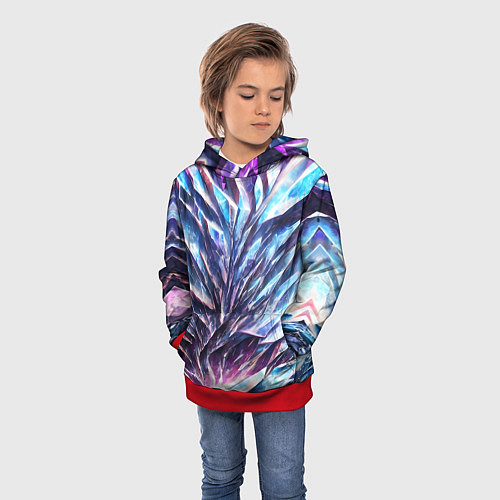 Детская толстовка Синий драгоценный камень / 3D-Красный – фото 3