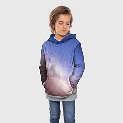 Толстовка-худи детская Галактика млечный путь, цвет: 3D-меланж — фото 2