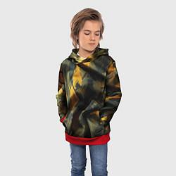 Толстовка-худи детская Релистичный камуфляж, цвет: 3D-красный — фото 2