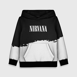 Толстовка-худи детская Nirvana текстура, цвет: 3D-черный