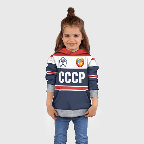 Детская толстовка СССР - Союз Советских Социалистических Республик / 3D-Меланж – фото 4