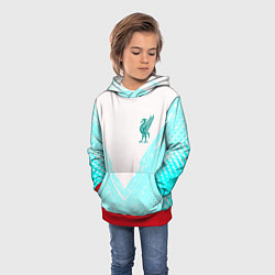 Толстовка-худи детская Liverpool logo texture fc, цвет: 3D-красный — фото 2