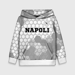 Толстовка-худи детская Napoli sport на светлом фоне посередине, цвет: 3D-белый