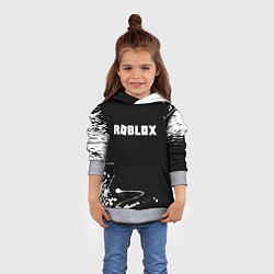 Толстовка-худи детская Roblox текстура краски белые, цвет: 3D-меланж — фото 2